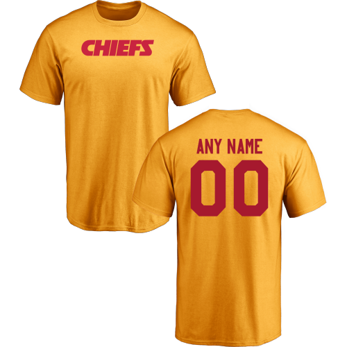 Men Kansas City Chiefs Design-Your-Own Short Sleeve Custom NFL T-Shirt